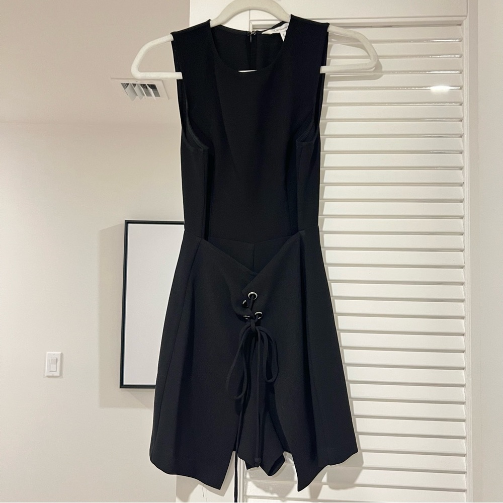 BCBG lace up jumpsuit